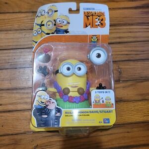 Despicable Me3 BUILD-A-MINION~ Hula Dave/Stuart Deluxe Action Figure 2 Toys In 1